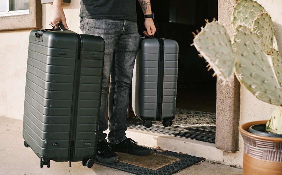 Suitcases ready for shipping — excess baggage service