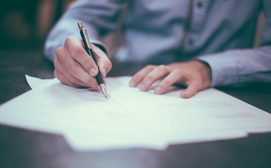 Signing shipping documents — document courier